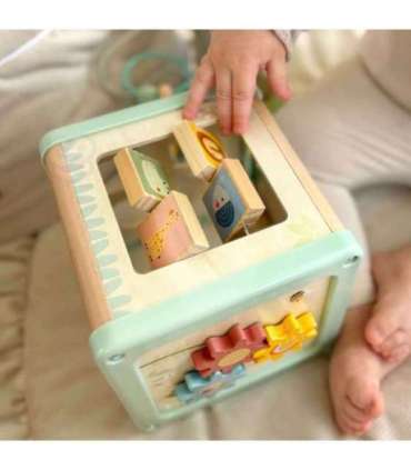 WOOPIE GREEN Деревянный развивающий кубик, многофункциональный образовательный сортировщик