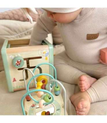 WOOPIE GREEN Деревянный развивающий кубик, многофункциональный образовательный сортировщик