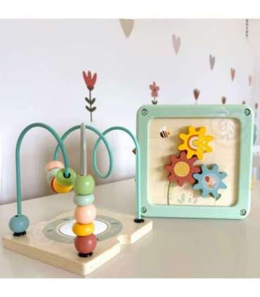 WOOPIE GREEN Деревянный развивающий кубик, многофункциональный образовательный сортировщик