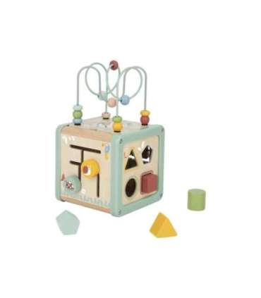 WOOPIE GREEN Деревянный развивающий кубик, многофункциональный образовательный сортировщик