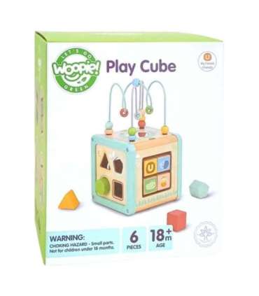 WOOPIE GREEN Деревянный развивающий кубик, многофункциональный образовательный сортировщик