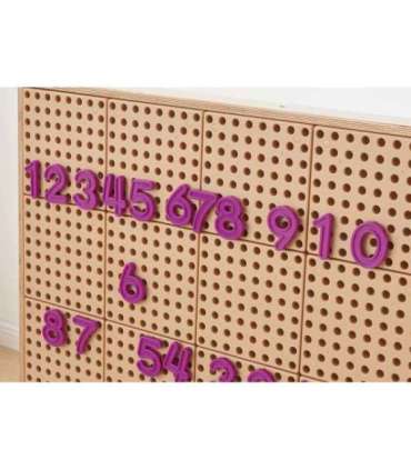 MASTERKIDZ Zestaw Cyferek i Znaków do Nauki Liczenia i Matematyki do Paneli Ściennych STEM 82 el.