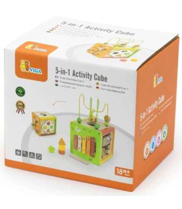 VIGA puidust õpetlik kuup 5-ühes