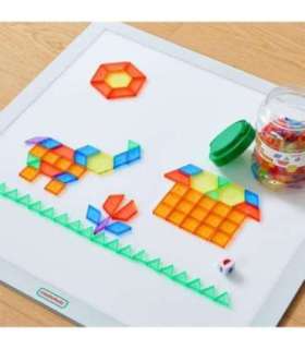 MASTERKIDZ Сенсорная LED-ящик-панель + Монтессори мозаика, 140 шт.