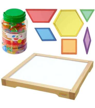 MASTERKIDZ LED-sensoorne kastipaneel + Montessori mosaiikklotsid, 140 osa.