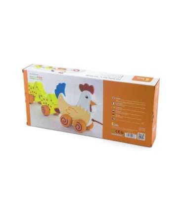 VIGA tõmmatav komplekt: kana koos tibudega, 36 cm