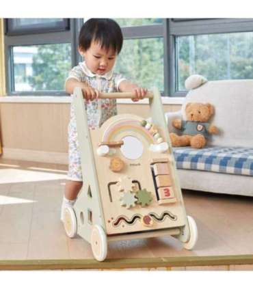 VIGA PolarB puidust lükatav käimisabi, roheline, hariv