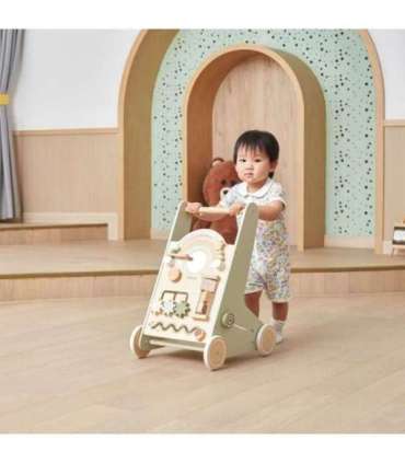 VIGA PolarB puidust lükatav käimisabi, roheline, hariv