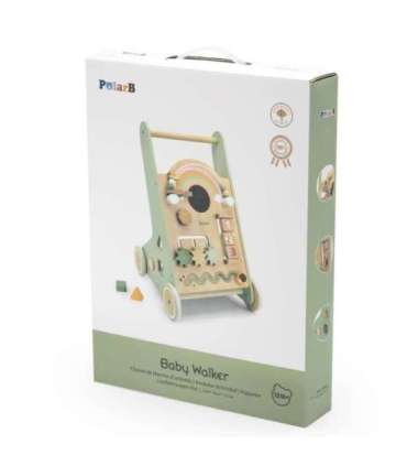 VIGA PolarB puidust lükatav käimisabi, roheline, hariv