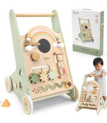 VIGA PolarB puidust lükatav käimisabi, roheline, hariv