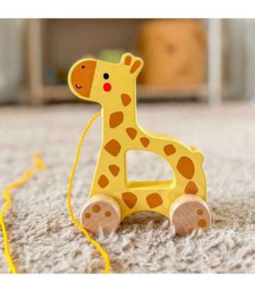 TOOKY TOY puidust tõmmatav kaelkirjak