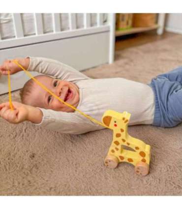 TOOKY TOY puidust tõmmatav kaelkirjak