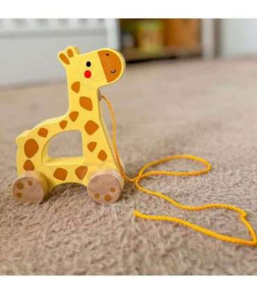 TOOKY TOY puidust tõmmatav kaelkirjak