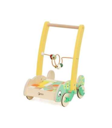 CLASSIC WORLD puidust kameeleoni-tõukemänguasi plokkidega