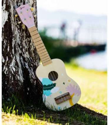 CLASSIC WORLD puidust ukulele-kitarr lastele, roosa