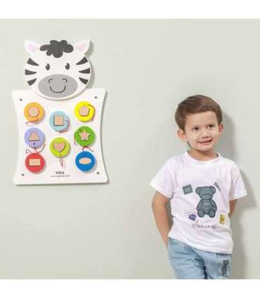 VIGA puidust manipuleerimisplaat 'Seepra', FSC-sertifitseeritud, Montessori