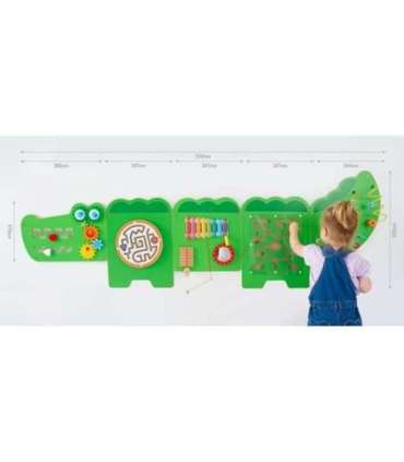 VIGA sensoorne manipuleerimislaud krokodill (FSC-sertifitseeritud) Montessori