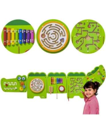 VIGA sensoorne manipuleerimislaud krokodill (FSC-sertifitseeritud) Montessori