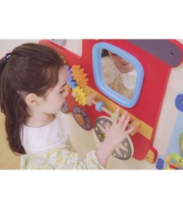 VIGA puidust sensoorne-manipuleeriv õppeplaat - rong