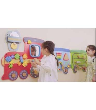 VIGA puidust sensoorne-manipuleeriv õppeplaat - rong