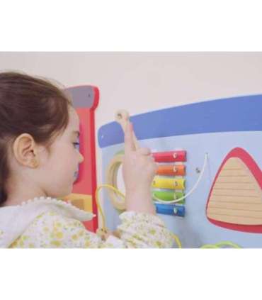 VIGA puidust sensoorne-manipuleeriv õppeplaat - rong