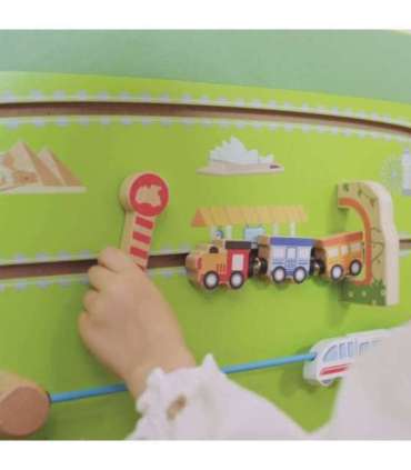 VIGA puidust sensoorne-manipuleeriv õppeplaat - rong