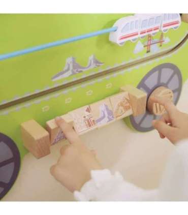 VIGA puidust sensoorne-manipuleeriv õppeplaat - rong