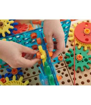 MASTERKIDZ segatarvikute komplekt — hammasrattad seinapaneelide jaoks, STEM, 198 tk.