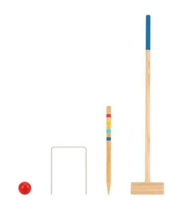 Tooky Toy puidust kriketimäng aeda — spordimäng neljale