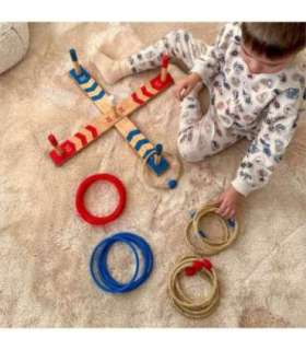 TOOKY TOY Puidust osavusmäng Fun Serso Ring Cross