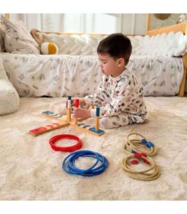 TOOKY TOY Puidust osavusmäng Fun Serso Ring Cross