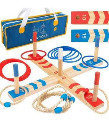 TOOKY TOY Puidust osavusmäng Fun Serso Ring Cross