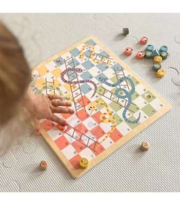 WOOPIE GREEN loogilised lauamängud 2-ühes: Ludo (Chińczyk) + Madu ja redelid