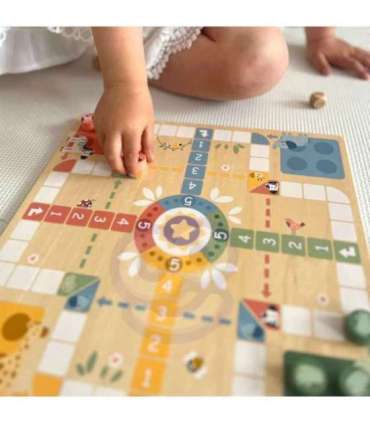 WOOPIE GREEN loogilised lauamängud 2-ühes: Ludo (Chińczyk) + Madu ja redelid