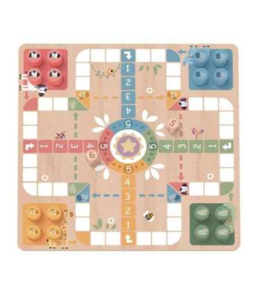 WOOPIE GREEN loogilised lauamängud 2-ühes: Ludo (Chińczyk) + Madu ja redelid