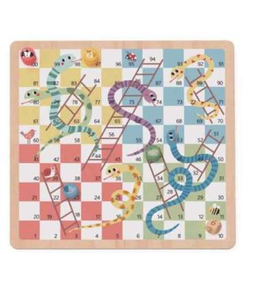 WOOPIE GREEN loogilised lauamängud 2-ühes: Ludo (Chińczyk) + Madu ja redelid