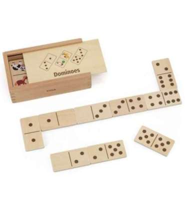 VIGA puidust domino 2-ühes: loomad ja numbrid