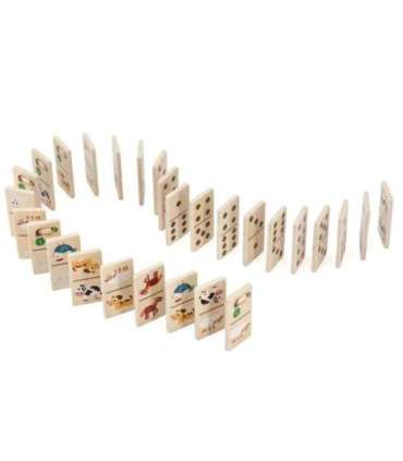 VIGA puidust domino 2-ühes: loomad ja numbrid