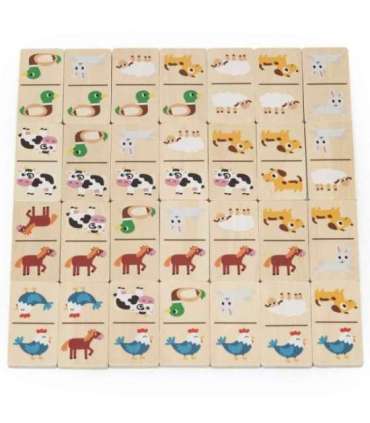 VIGA puidust domino 2-ühes: loomad ja numbrid