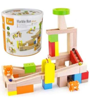 VIGA Деревянный трек для шариков 'Kulodrom', 49 элементов