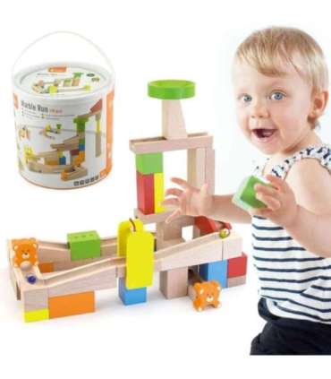 VIGA Деревянный трек для шариков 'Kulodrom', 49 элементов