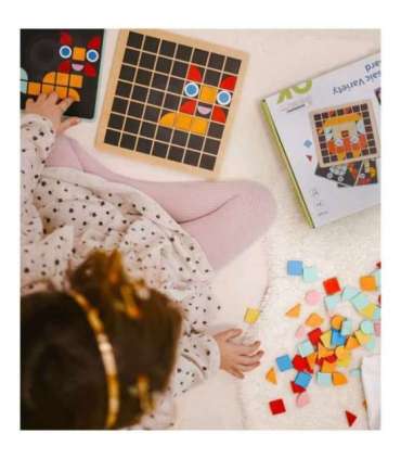 TOOKY TOY Puidust mosaiik Montessori pusle