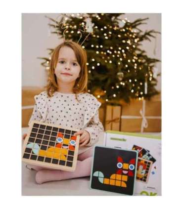 TOOKY TOY Puidust mosaiik Montessori pusle