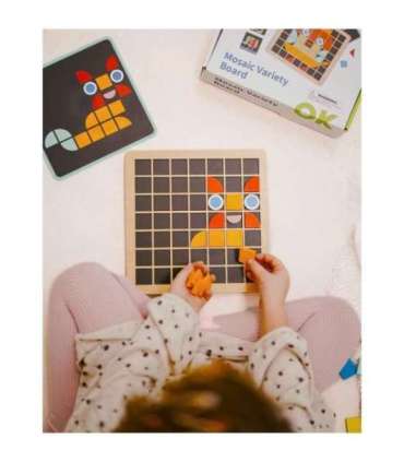 TOOKY TOY Puidust mosaiik Montessori pusle