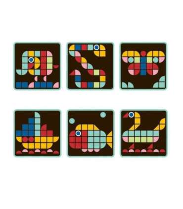 TOOKY TOY Puidust mosaiik Montessori pusle