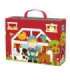 TOOKY TOY Деревянная ферма в чемоданчике, фигурки, транспортные средства