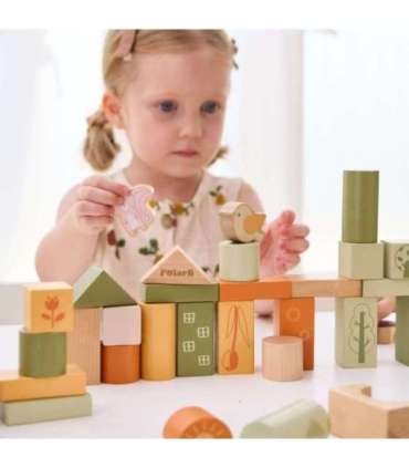 VIGA PolarB puidust Montessori-klotsid — loomad, 50 tk.