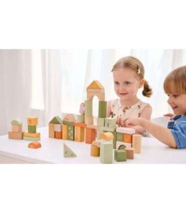 VIGA PolarB puidust Montessori-klotsid — loomad, 50 tk.