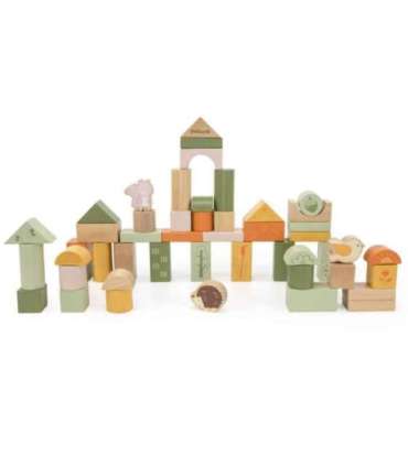 VIGA PolarB puidust Montessori-klotsid — loomad, 50 tk.