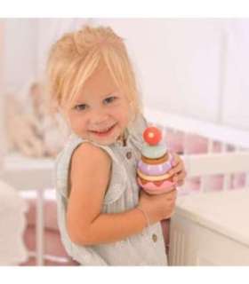 WOOPIE GREEN Puidust jäätised Montessori-pusle, kondiitriäri, 12 osa, FSC